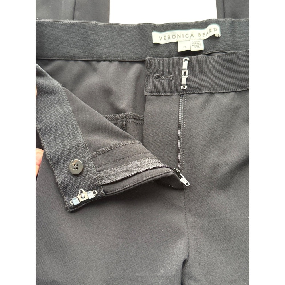 Veronica Beard Stretch Ankle Pants – Size‎ 10 Black Business Casual Vacay Shower - Picture 6 of 8